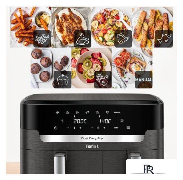 Аэрогриль (аэрофритюрница) Tefal Dual Easy Fry EY942BE0 - Изображение №8 — Интернет-магазин ПроЗаказ