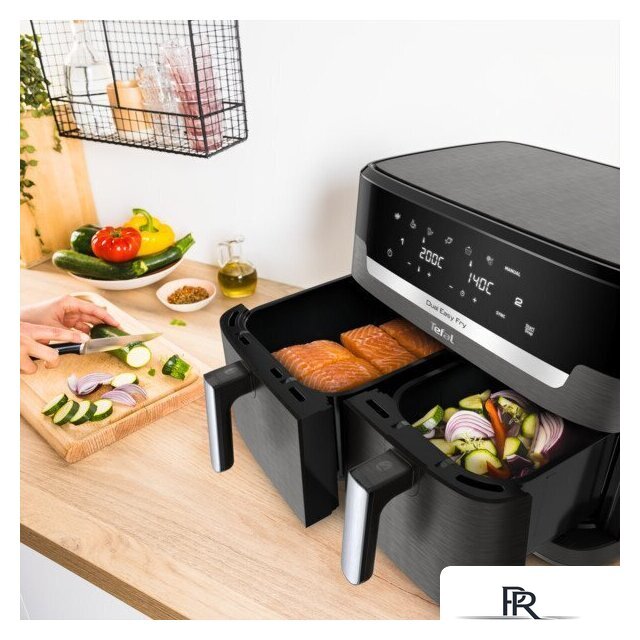 Аэрогриль (аэрофритюрница) Tefal Dual Easy Fry EY942BE0 - Изображение №7 — Интернет-магазин ПроЗаказ