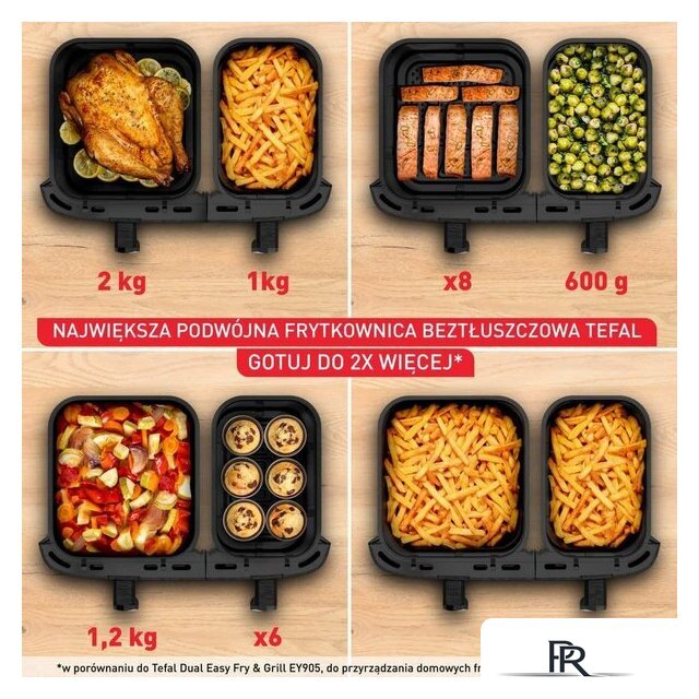 Аэрогриль (аэрофритюрница) Tefal Dual Easy Fry EY942BE0 - Изображение №4 — Интернет-магазин ПроЗаказ