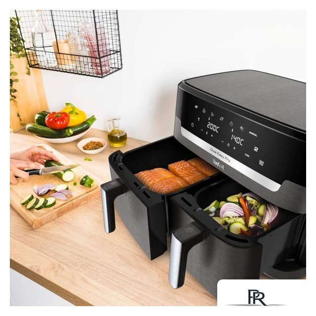 Аэрогриль (аэрофритюрница) Tefal Dual Easy Fry EY942BE0 - Изображение №5 — Интернет-магазин ПроЗаказ