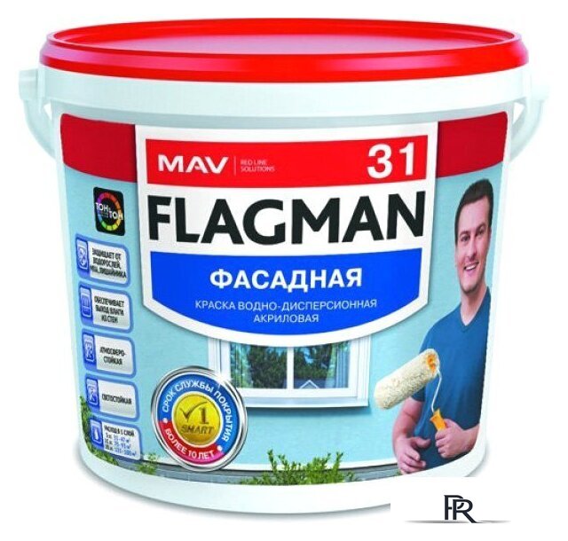 Краска Flagman ВД-АК-1031 11л (белый) - Изображение №1 — Интернет-магазин ПроЗаказ