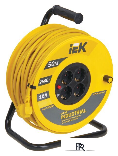 Удлинитель на катушке IEK УК50 WKP15-16-04-50 (50 м, желтый) - Изображение №1 — Интернет-магазин ПроЗаказ