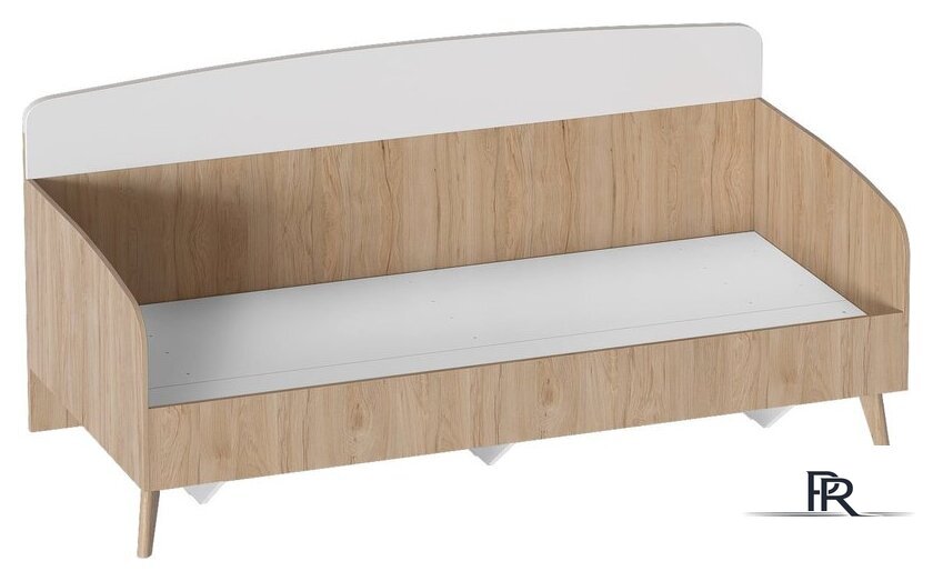 Кровать-тахта Мебельград Калгари 90x200 (дуб натуральный светлый/белый матовый) - Изображение №1 — Интернет-магазин ПроЗаказ