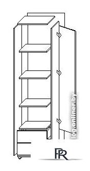 Шкаф-пенал Артём-Мебель ДСП СН-100.01 (бетон спаркс лайт/бетон спаркс) - Изображение №6 — Интернет-магазин ПроЗаказ