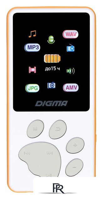 Плеер MP3 Digma S4 8GB (белый/оранжевый) - Изображение №1 — Интернет-магазин ПроЗаказ