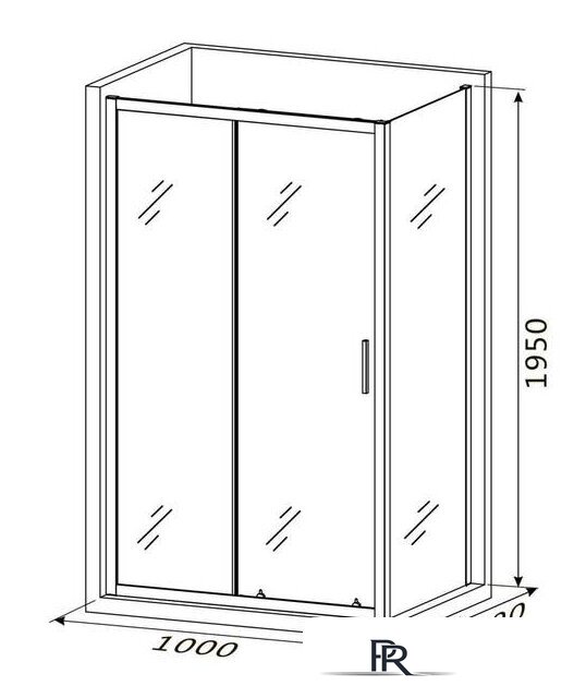 Душевой уголок Roxen Caspia 55060-100C-R 100х80 (матовое стекло) - Изображение №13 — Интернет-магазин ПроЗаказ