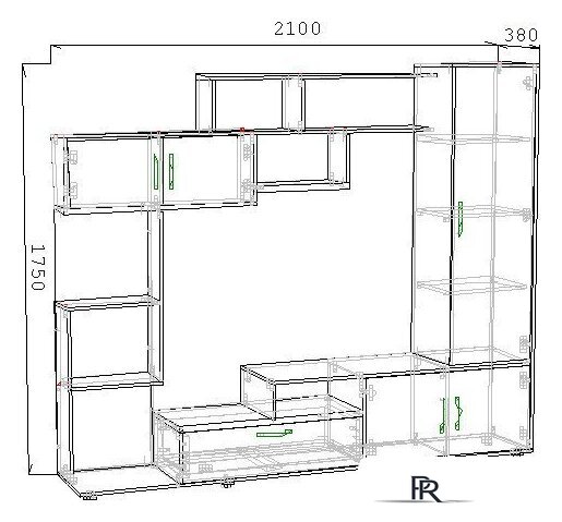 Стенка Артём-Мебель СН-117.01 (сосна винтерберг) - Изображение №3 — Интернет-магазин ПроЗаказ