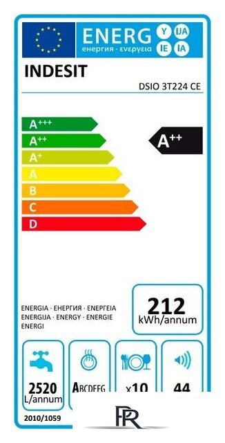 Встраиваемая посудомоечная машина Indesit DSIO 3T224 CE - Изображение №2 — Интернет-магазин ПроЗаказ