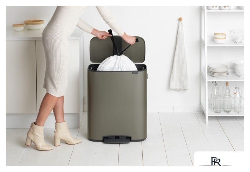 Мусорное ведро Brabantia Bo Pedal Bin 60 л (платиновый) - Изображение №8 — Интернет-магазин ПроЗаказ