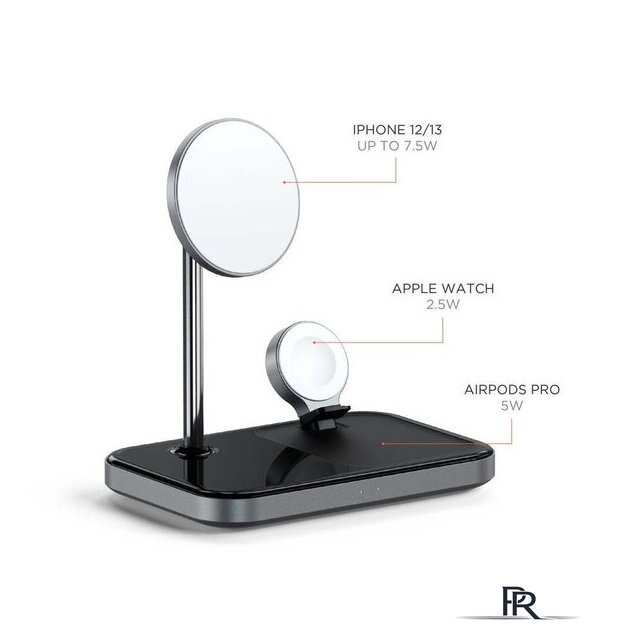 Беспроводное зарядное Satechi 3-in-1 Magnetic Wireless Charging Stand - Изображение №2 — Интернет-магазин ПроЗаказ