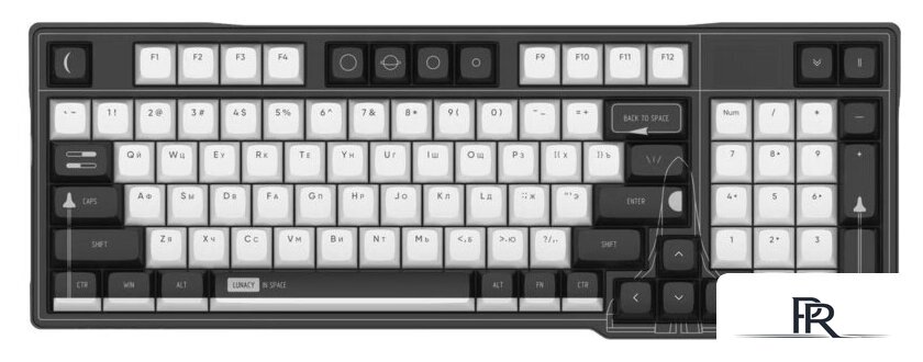 Клавиатура Lunacy In Space (черный, g3ms Onyx v2) - Изображение №1 — Интернет-магазин ПроЗаказ