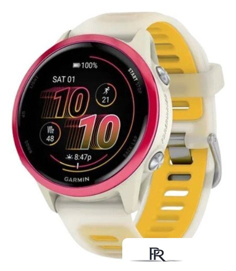 Умные часы Garmin Forerunner 570 42 мм (бежевый/розовый) - Изображение №1 — Интернет-магазин ПроЗаказ