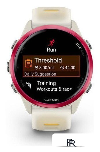 Умные часы Garmin Forerunner 570 42 мм (бежевый/розовый) - Изображение №2 — Интернет-магазин ПроЗаказ