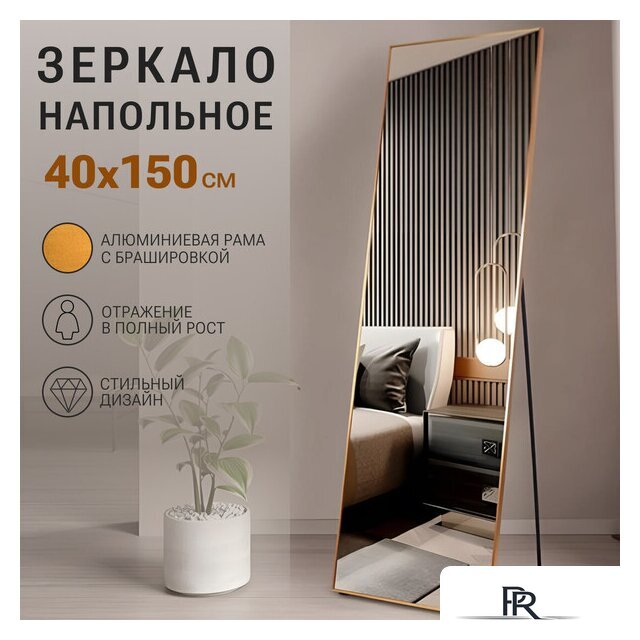 Зеркало EMZE Floor 40x150 DK23502.AUR (золото) - Изображение №5 — Интернет-магазин ПроЗаказ