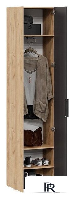 Шкаф-пенал Трия Асти комбинированный (дуб крафт золотой/антрацит) - Изображение №3 — Интернет-магазин ПроЗаказ