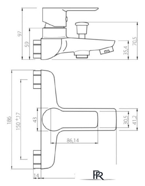 Смеситель RedBlu Origin Elegance 841000000 - Изображение №2 — Интернет-магазин ПроЗаказ