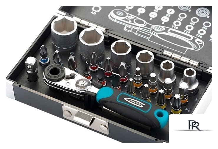 Набор трещотка с головками и битами GROSS 11361 (26 предметов) - Изображение №4 — Интернет-магазин ПроЗаказ