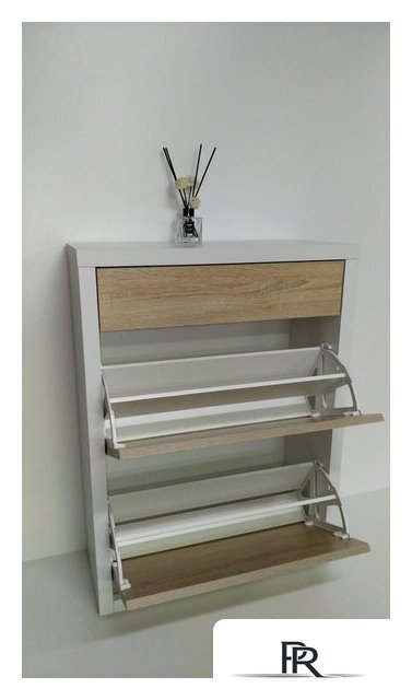 Тумба для обуви Анрат Элана 2.70ш белый+дуб сонома - Изображение №2 — Интернет-магазин ПроЗаказ