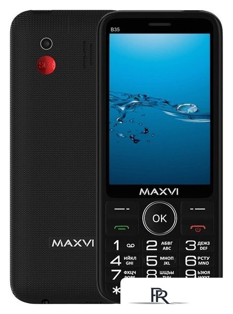 Кнопочный телефон Maxvi B35 (черный) - Изображение №1 — Интернет-магазин ПроЗаказ