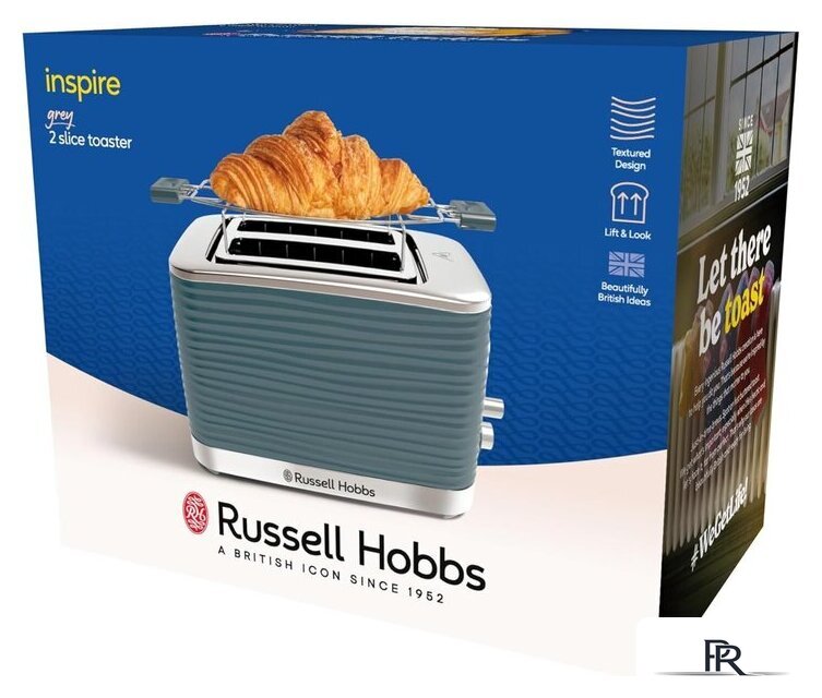 Тостер Russell Hobbs Inspire Grey 2 Slice 24373-56 - Изображение №7 — Интернет-магазин ПроЗаказ