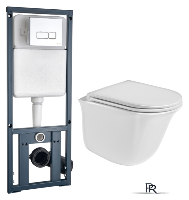 Унитаз подвесной WeltWasser Telbach 004 GL-WT + Marberg 410 SE (белый глянец/хром) - Изображение №1 — Интернет-магазин ПроЗаказ