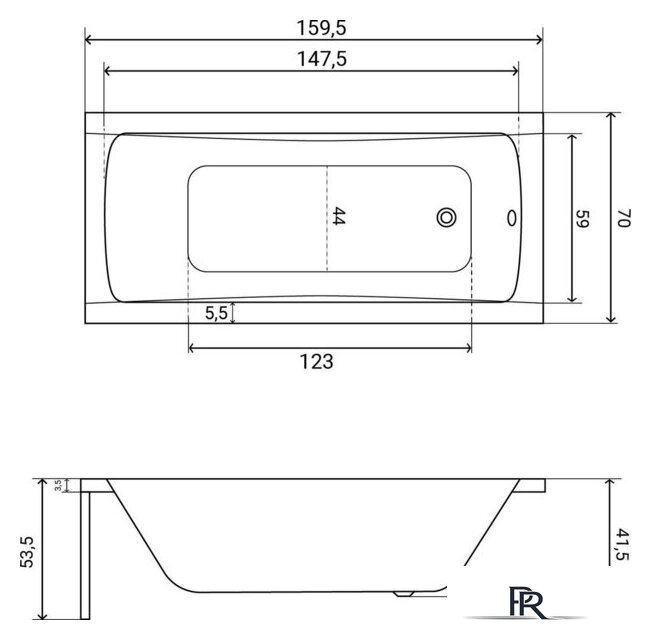 Ванна Lauter Bianca 160х70 21207160 - Изображение №28 — Интернет-магазин ПроЗаказ