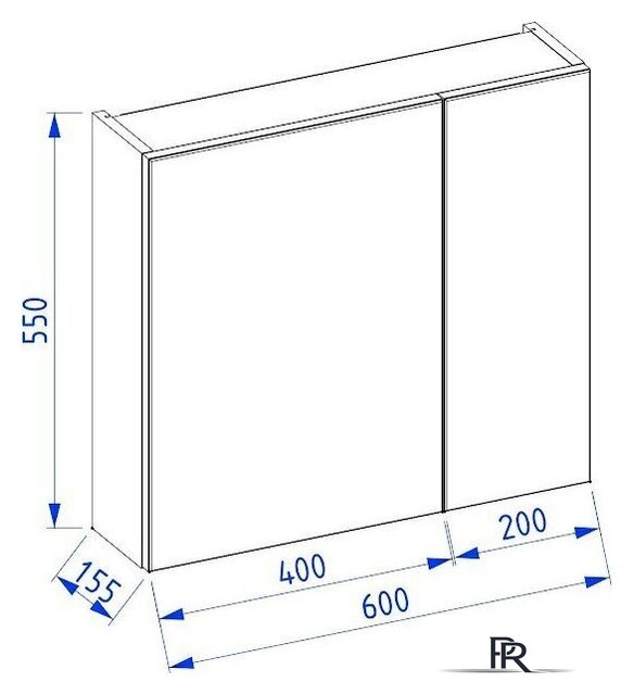  Lauter Шкаф с зеркалом Mia 60 (белый глянец) - Изображение №4 — Интернет-магазин ПроЗаказ
