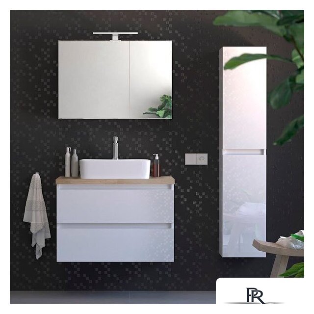  Lauter Шкаф с зеркалом Mia 60 (белый глянец) - Изображение №2 — Интернет-магазин ПроЗаказ