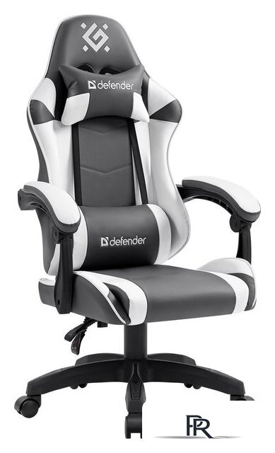 Игровое (геймерское) кресло Defender Fortune 64026 (серый/белый) - Изображение №1 — Интернет-магазин ПроЗаказ