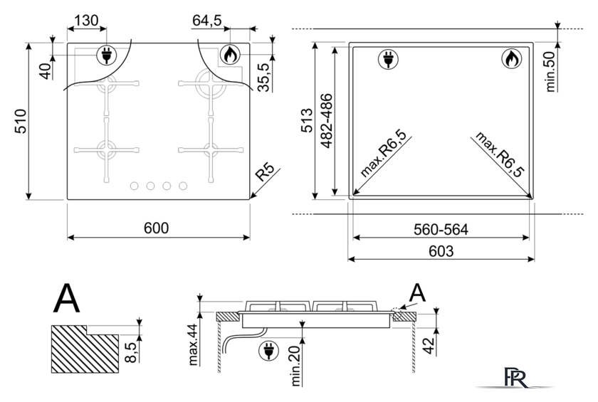 Варочная панель Smeg PV864PO - Изображение №3 — Интернет-магазин ПроЗаказ