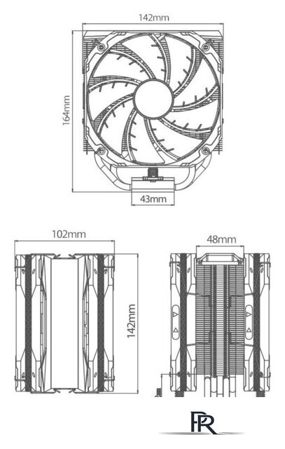Кулер для процессора DeepCool AS500 Plus R-AS500-BKNLMP-G - Изображение №15 — Интернет-магазин ПроЗаказ
