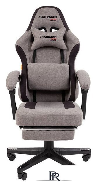 Игровое (геймерское) кресло CHAIRMAN CH27 (ткань, серый/черный) - Изображение №2 — Интернет-магазин ПроЗаказ