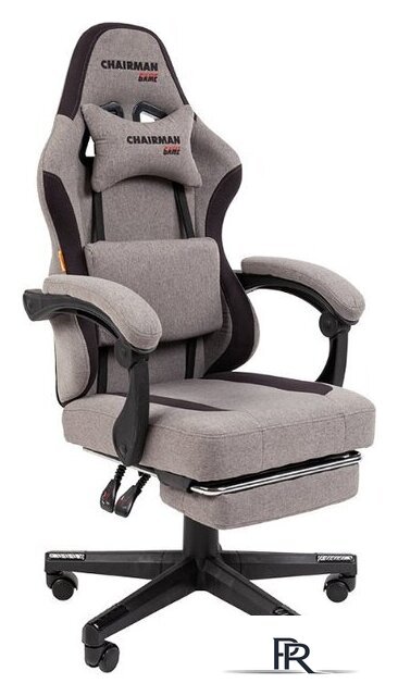 Игровое (геймерское) кресло CHAIRMAN CH27 (ткань, серый/черный) - Изображение №1 — Интернет-магазин ПроЗаказ