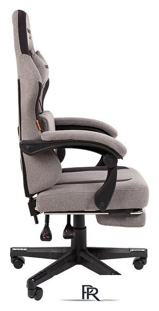 Игровое (геймерское) кресло CHAIRMAN CH27 (ткань, серый/черный) - Изображение №3 — Интернет-магазин ПроЗаказ