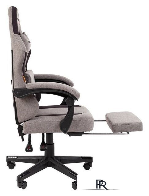 Игровое (геймерское) кресло CHAIRMAN CH27 (ткань, серый/черный) - Изображение №5 — Интернет-магазин ПроЗаказ