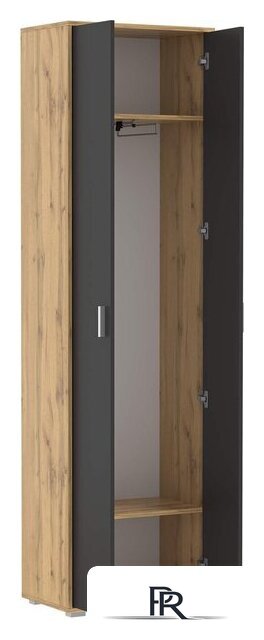 Шкаф распашной Олмеко Антре 65.07 (дуб вотан/диамант серый/белый) - Изображение №3 — Интернет-магазин ПроЗаказ