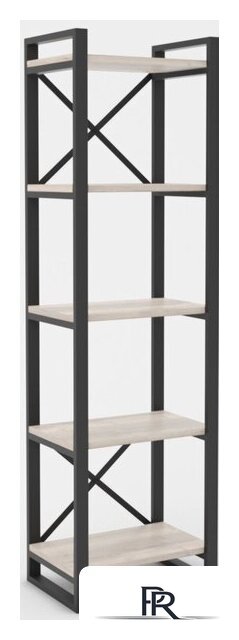 Стеллаж Hype Mebel Стандарт 50x170 (черный/древесина белая) - Изображение №1 — Интернет-магазин ПроЗаказ