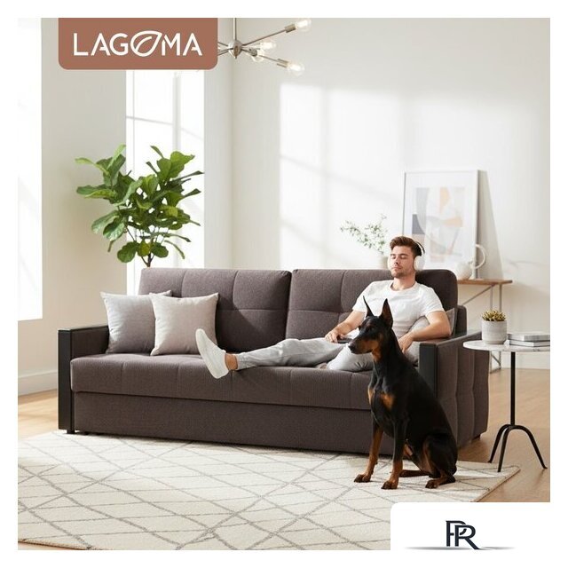 Диван Lagoma Риано (Citar N 04 Antracite/венге) - Изображение №5 — Интернет-магазин ПроЗаказ