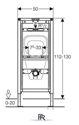 Инсталляция для писсуара Geberit DuoFix 111.686.00.1 - Изображение №3 — Интернет-магазин ПроЗаказ