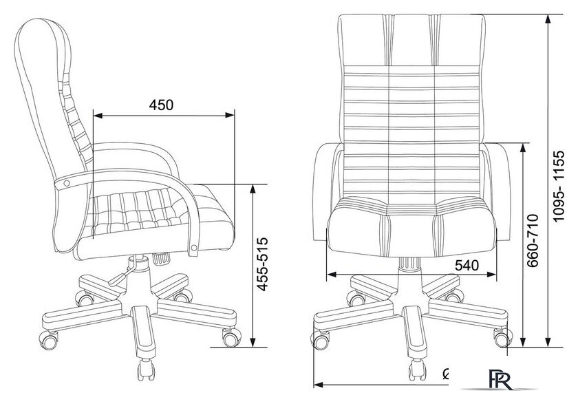 Офисное кресло Бюрократ KB-10WALNUT/B/LEATH (черный) - Изображение №7 — Интернет-магазин ПроЗаказ