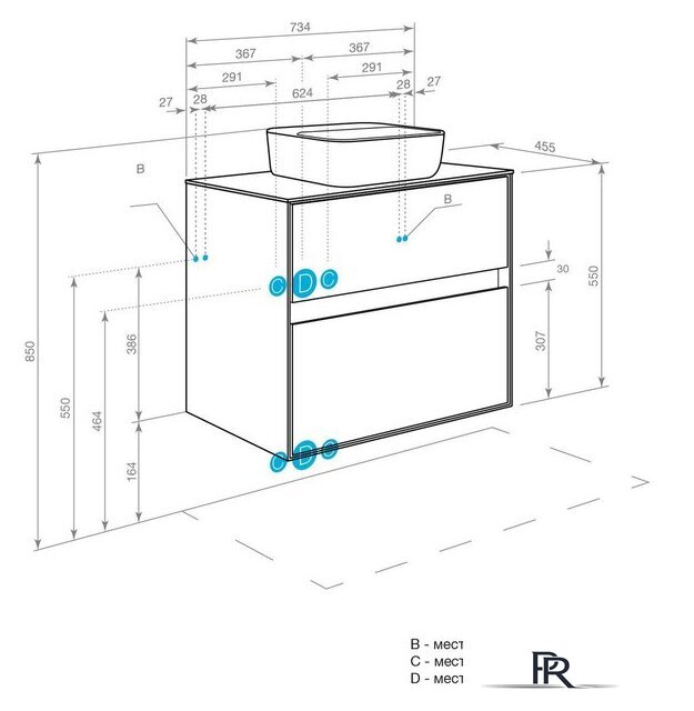  Акватон Тумба под умывальник Либерти 75 1A279501LYC70 - Изображение №19 — Интернет-магазин ПроЗаказ