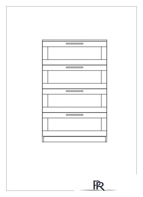 Комод Mio Tesoro Сириус 4 ящика 2.02.02.060.1 (белый) - Изображение №3 — Интернет-магазин ПроЗаказ