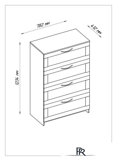 Комод Mio Tesoro Сириус 4 ящика 2.02.02.060.1 (белый) - Изображение №2 — Интернет-магазин ПроЗаказ