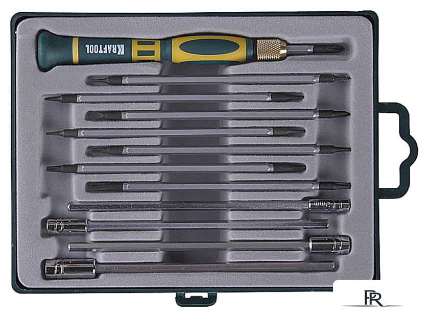 Набор отвертка с битами и головками KRAFTOOL 25611-H12 (12 предметов) - Изображение №1 — Интернет-магазин ПроЗаказ