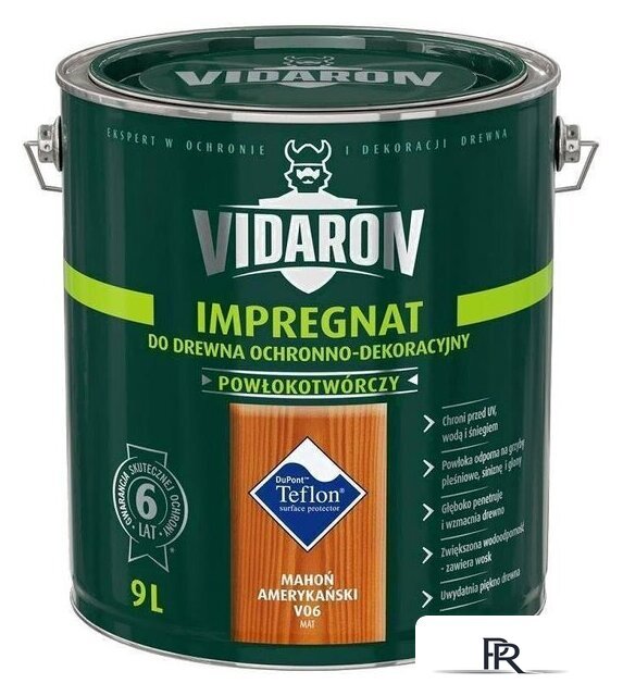 Пропитка Vidaron Impregnant V06 9 л (американское красное дерево) - Изображение №1 — Интернет-магазин ПроЗаказ