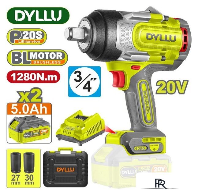 Гайковерт Dyllu DTCD1B128 (с 2-мя АКБ, кейс) - Изображение №1 — Интернет-магазин ПроЗаказ