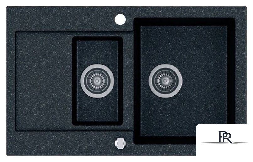 Кухонная мойка Kernau KGS H 6080 1.5B1D Black Metallic - Изображение №1 — Интернет-магазин ПроЗаказ