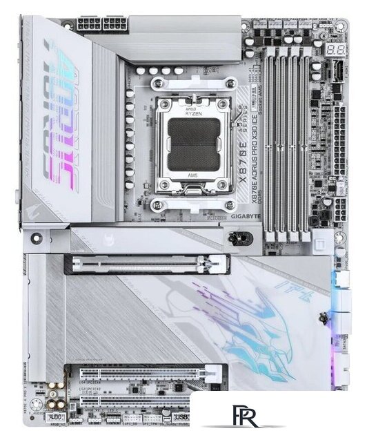 Материнская плата Gigabyte X870E Aorus Pro X3D Ice - Изображение №1 — Интернет-магазин ПроЗаказ