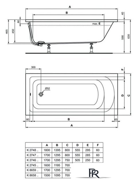 Ванна Ideal Standard Hotline K865901 170x70 (без ножек) - Изображение №5 — Интернет-магазин ПроЗаказ