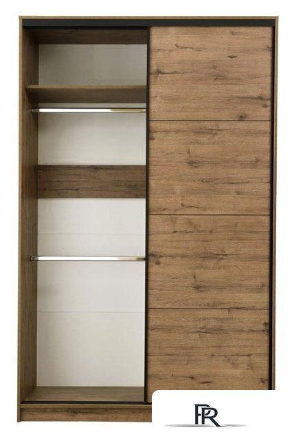 Шкаф-купе Рэйгрупп Bromo VVH 02 РГ-12.02 B 120 VVH 120x220.5 (дуб велингтон/черный) - Изображение №2 — Интернет-магазин ПроЗаказ